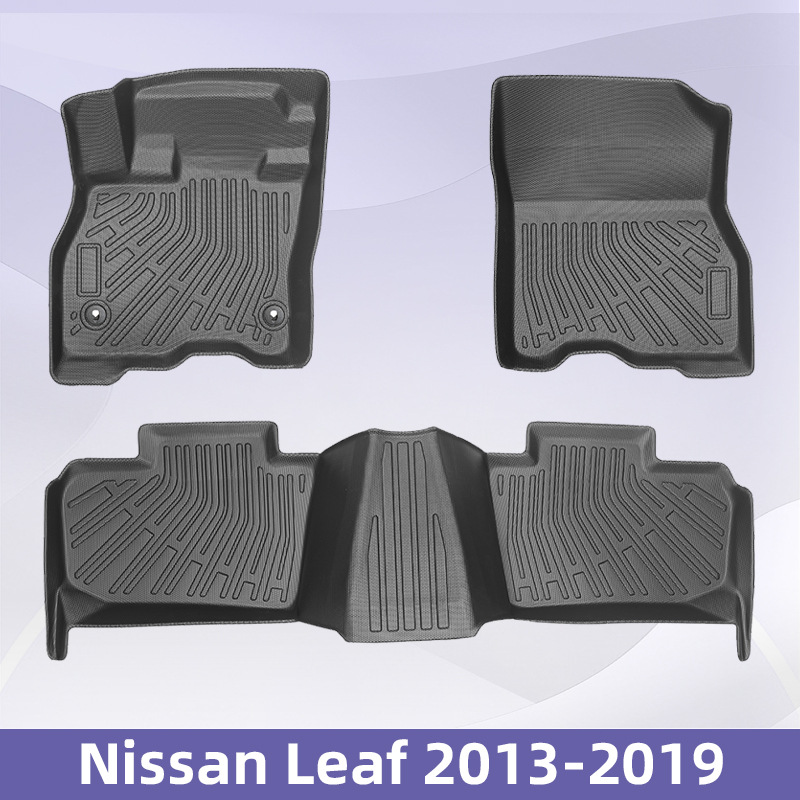 Aplicable a Nissan Leaf 2013 - 2019 TPE Foot Pads 3D All Weather Material Backpack Pad