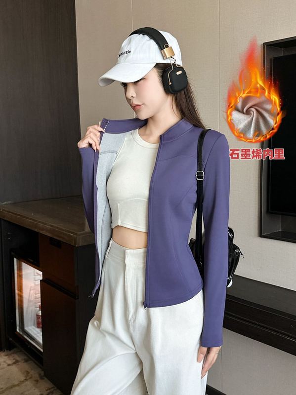 秋冬瑜伽防风衣外套女时尚立领紧身运动上衣百搭修身休闲拉链开衫|undefined