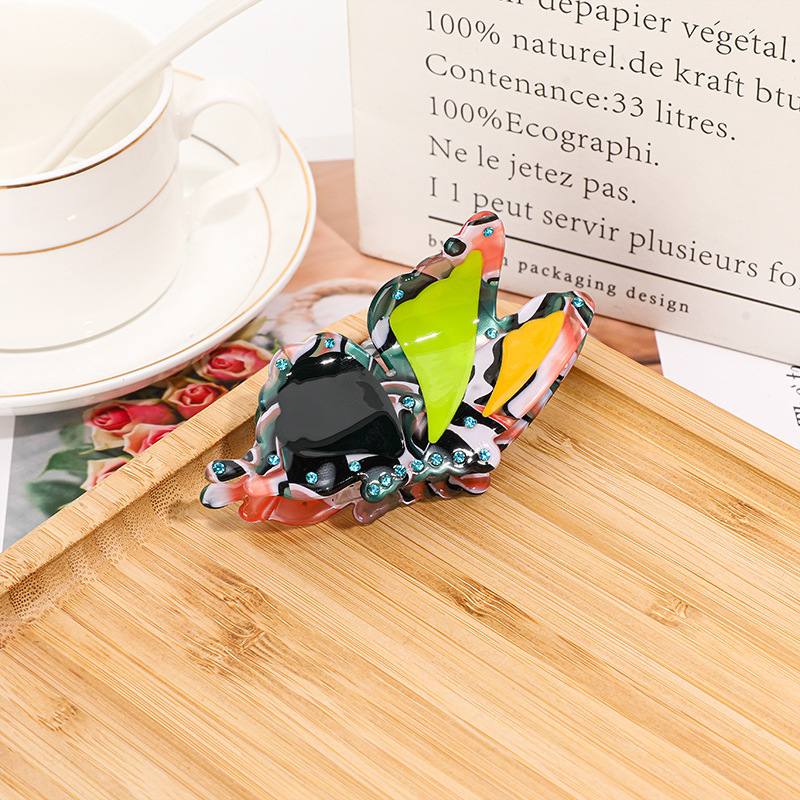 Fermaglio a farfalla con perle e strass per acconciature_voghion.com