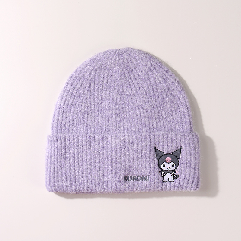 サンリオ刺繍ニット帽かわいい防風耳保護冬保温クロミ玉桂犬美楽ティ帽子萌え|undefined