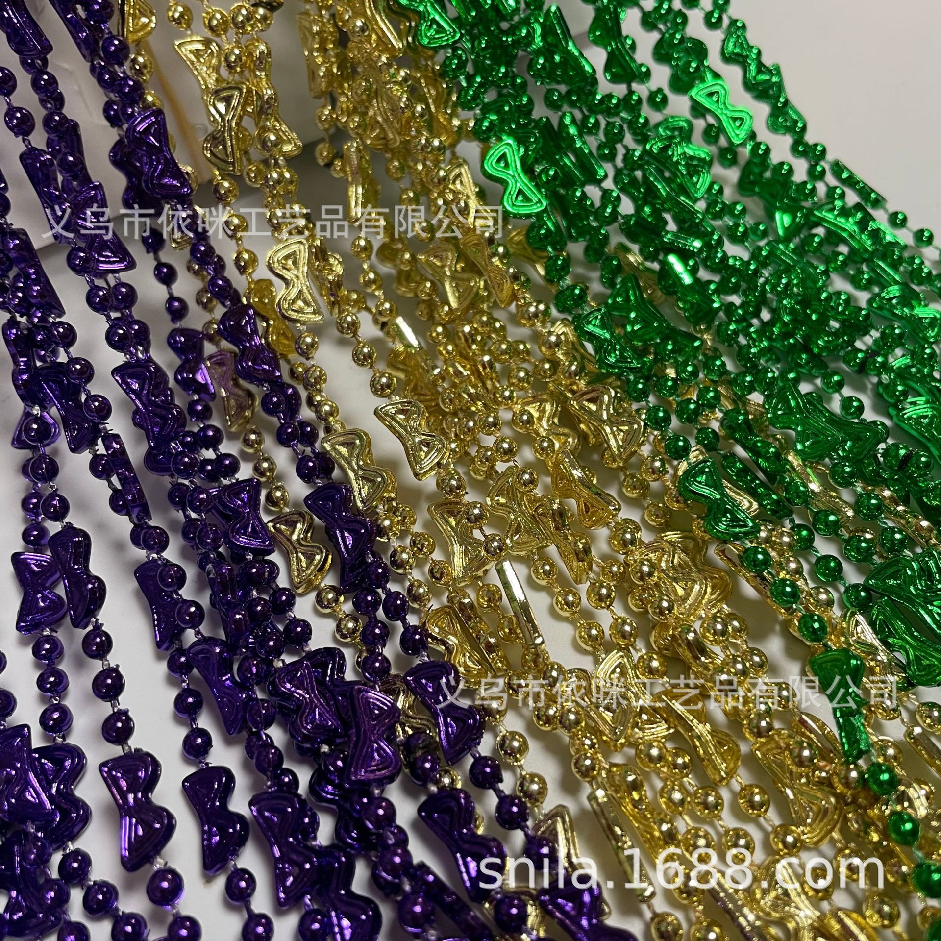 Collar de carnaval transfronterizo Festival de Nueva Orleans Decoración Cadena de cuentas Fiesta Fiesta Collar de cuentas de plástico Fiesta