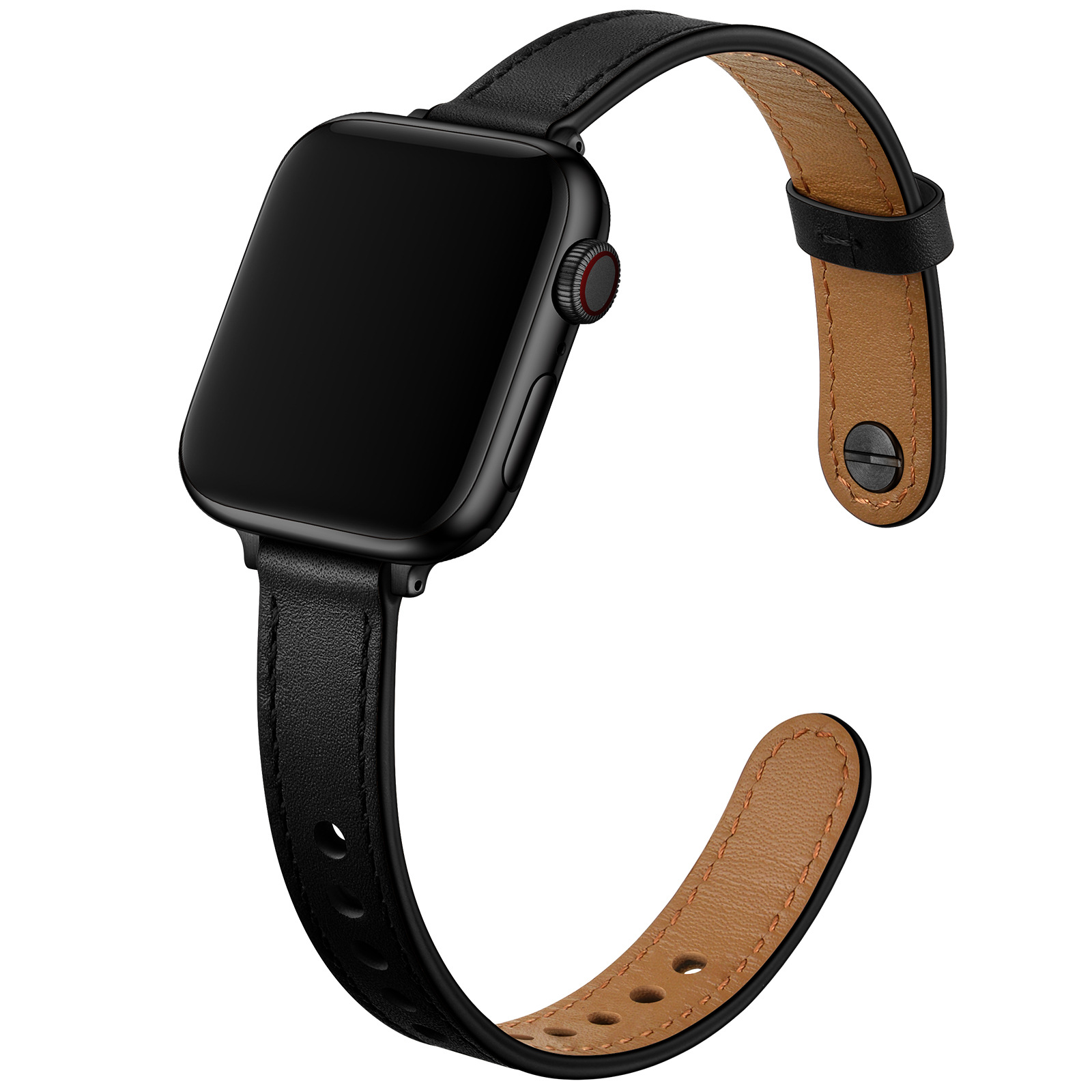 18g Weight Apple watch watchband Classification Genuine leather Material Solid Color Pattern Retro Style Retro Solid Color Apple Watch Watchband 91