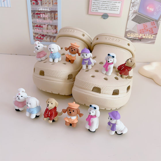 Cave shoes accessories decoration cute l three-dimensional cute pet puppy cross-border hot store wholesale shoe accessories