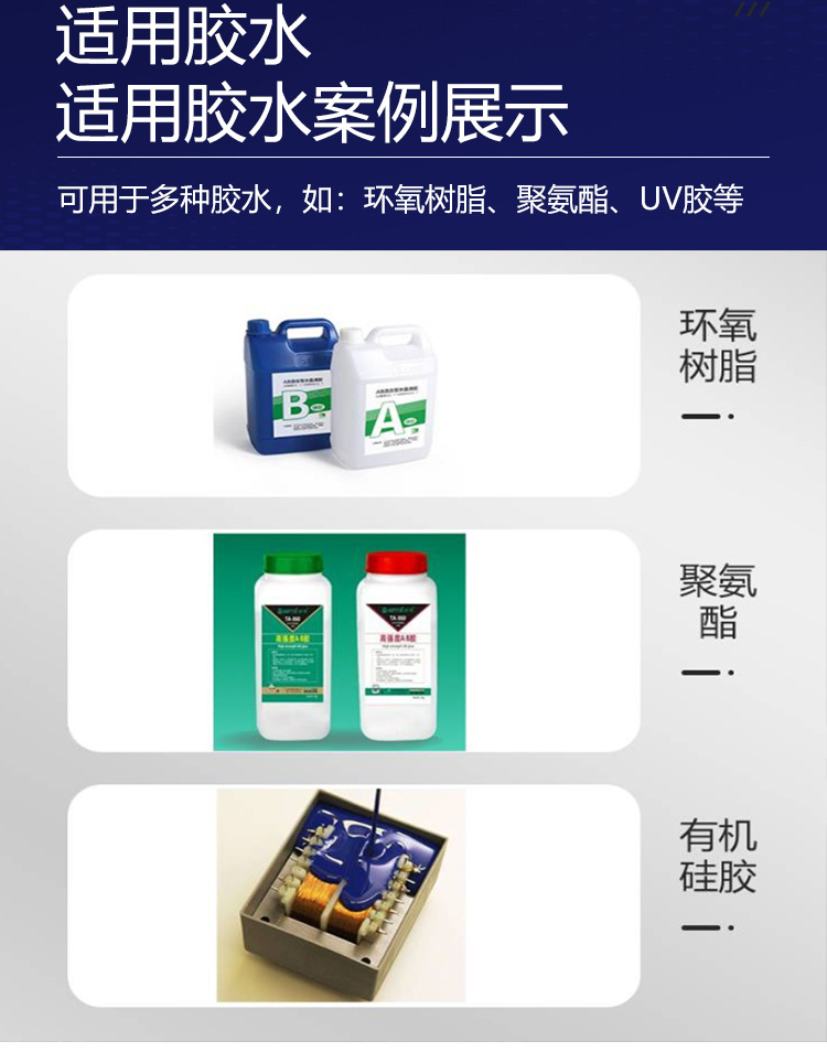 Fully automatic dual-component resin dispensing machine for AB glue, epoxy resin, silicone; automatic proportioning and dispensing machine for power supply and lighting fixtures