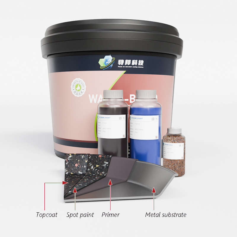 黑色花岗岩水性特氟龙涂料耐高温更强耐磨不粘涂料易清洁粗糙表面
