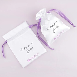 Drawstring Satin Pouch Satin Bag Wig Accessories Storage Bag Cosmetic Bag Custom Gift