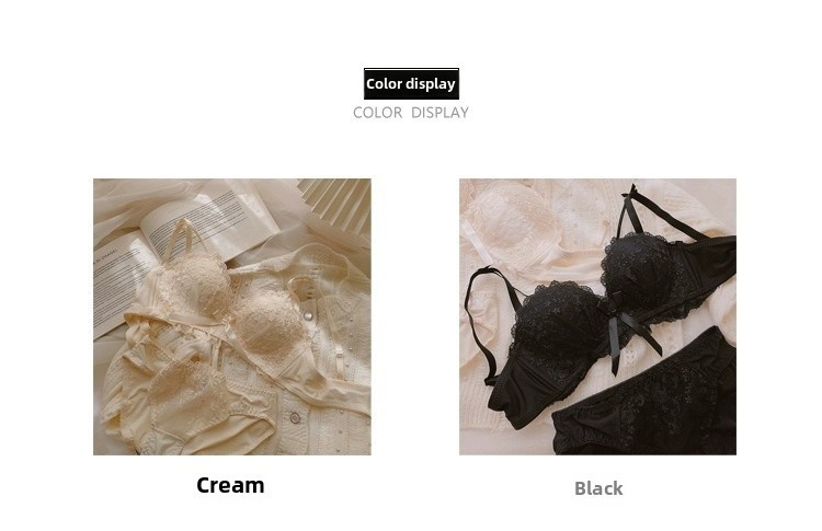 Set reggiseno push-up in pizzo Pure Desire, sexy, ricamato, intimo giapponese, reggiseno traspirante grande per donne con petto piccolo_voghion.com