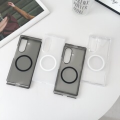 适用三星ZFOLD7手机壳ZFOLD6磨砂W25透明W24磁吸超薄防摔全包保护