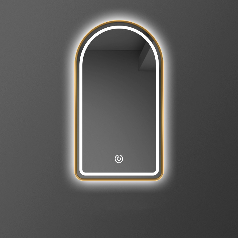 Baño espejo de busto inodoro arco diseño estilo nórdico peluquería espejo marco de alambre