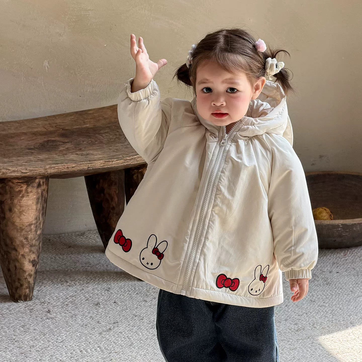 蔗梨童装女童棉服冬装2025洋气加厚儿童夹棉外套棉衣宝宝衣服棉袄