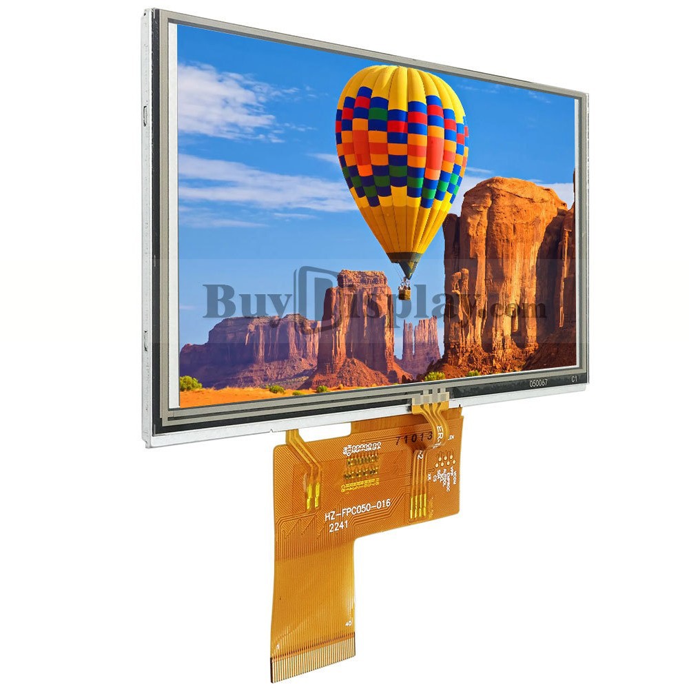 IPS全视角5寸高亮度TFT彩色液晶显示屏/800x480点阵/可配触摸屏