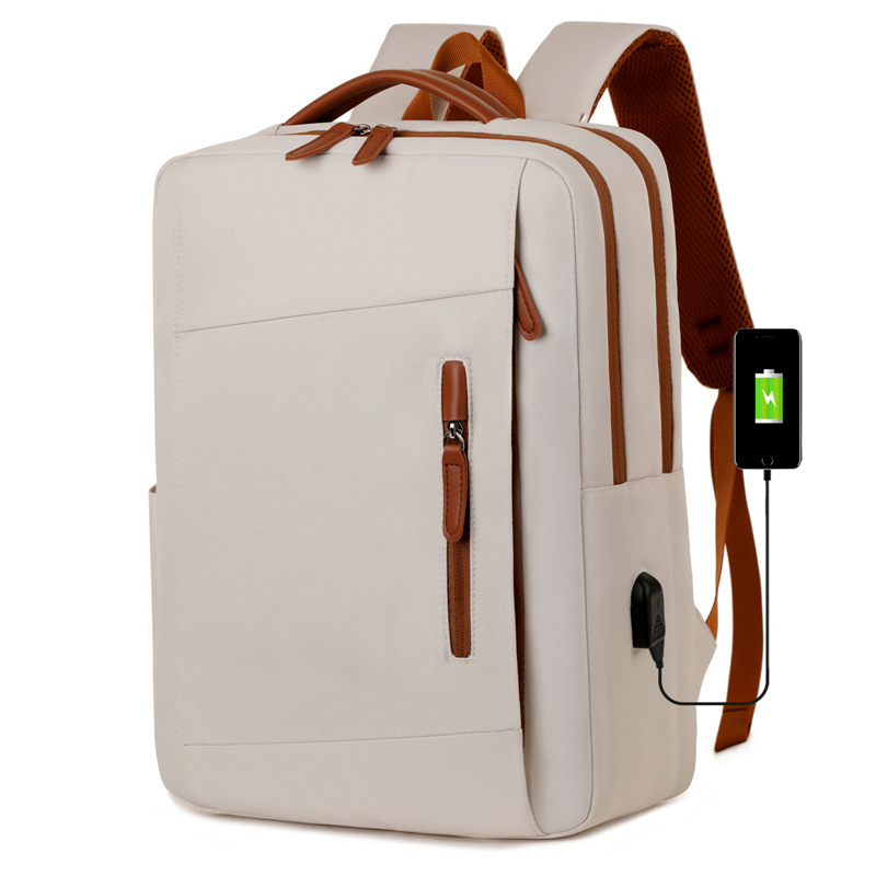 Nuovo zaino da lavoro transfrontaliero di grande capacità, borsa multifunzionale per laptop, tinta unita, versatile per i viaggi_voghion.com
