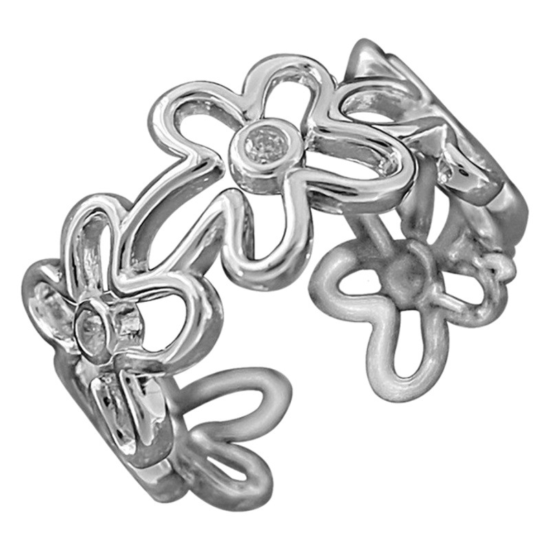 Black agate ring women's opening adjustable non-fading niche design wholesale jewelry retro high-end light luxury