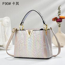 气质质感手提包蛇皮纹鳄鱼纹设计百搭斜挎单肩包休闲女包跨境bags