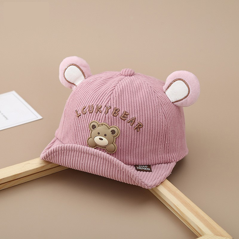 Sombrero para bebés otoño y invierno grueso para bebés masculinos y femeninos primavera y otoño lindos osos sombreros de protección solar