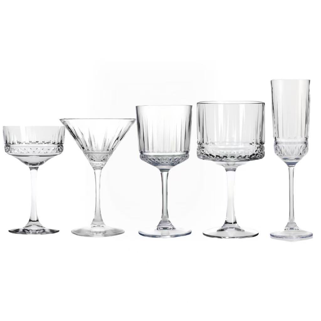 Taza de vidrio en relieve multifuncional Taza de champán Taza de vino blanco Taza de vino espumante Taza de cóctel Taza de vino creativa