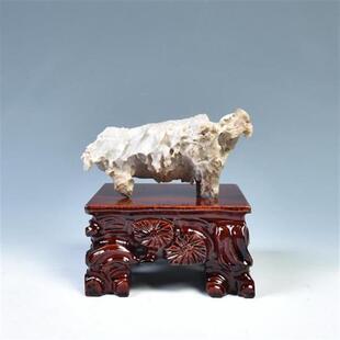 Mount Tai Stone Base Stone Base Solid Wood Square Diggable Flower Pot Base Ornaments Jade Head Base Square
