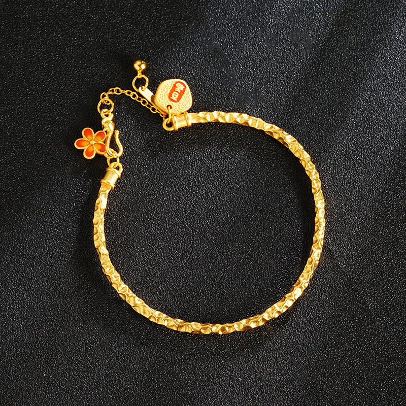 Vietnam Sha Jin simple nuevo lujo ligero viento Bafu flor pulsera elegante mujer alta sensación de joyería versátil fuente