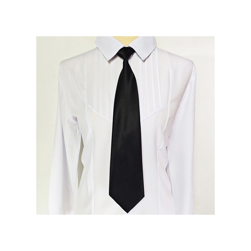 Black Tie-Free Student Bow Tie Women's Shirt Men's School Uniform Graduation College Style British Style Dk Japanese Style Jk