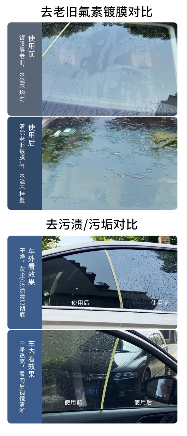 Soft99 Glass Oil Film Remover Cleaner Car Window Front Oil Film Coating Small Gold Bottle Oil Film Powerful Remover