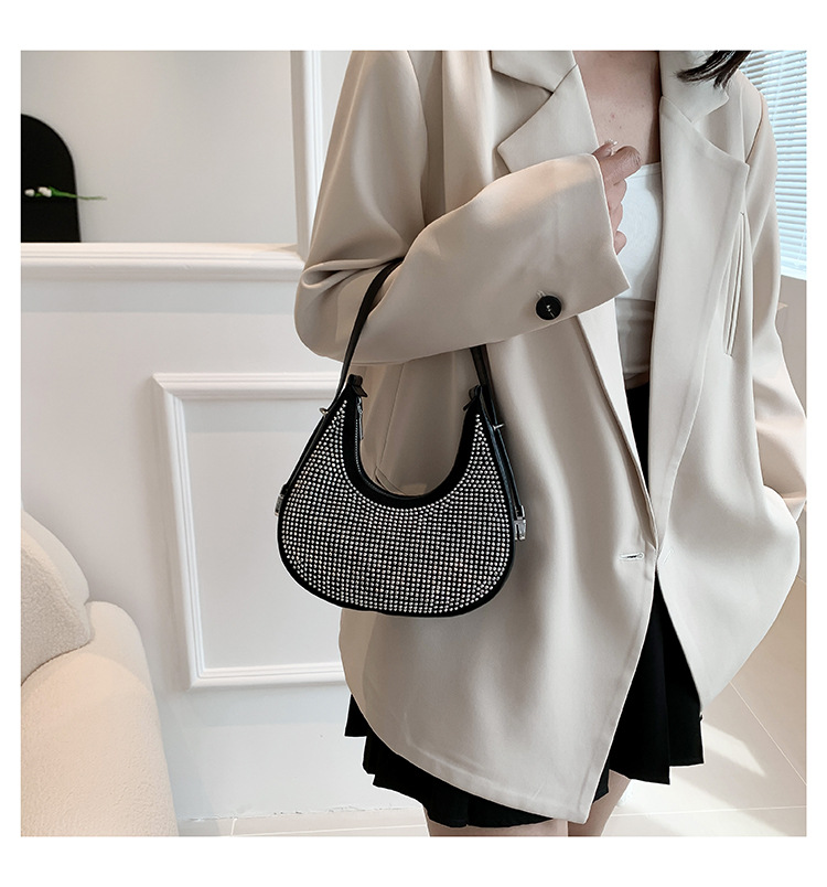 Bolso de diamante brillante bolso de mujer 2023 nueva moda hombro bolsa de hombro de alto grado nicho bolsa de mensajero