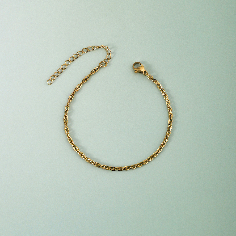 20g Weight 18K Gold Plated Plating Material Chain Bracelet Classification 304 Stainless Steel Chain Material cable chain, snake chain Chain Type 1 Piece Quantity Holiday, Daily Occasion 304 Stainless Steel Material Geometric Pattern Women's Gender Simple Style, Classic Style Style Plating Craft 18K Gold Plated Geometric 304 Stainless Steel Simple Style Classic Style Plating 304 Stainless Steel Chain Bracelet 14