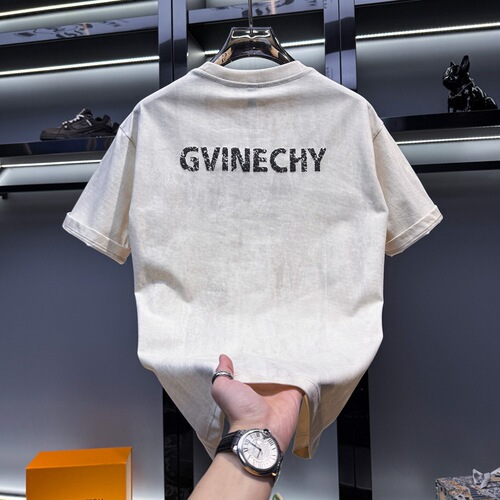 2026 Summer Men's American Style Printed Letter Short-Sleeve T-Shirt High-End Tie-Dye Crew Neck Short-Sleeve T-Shirt Top