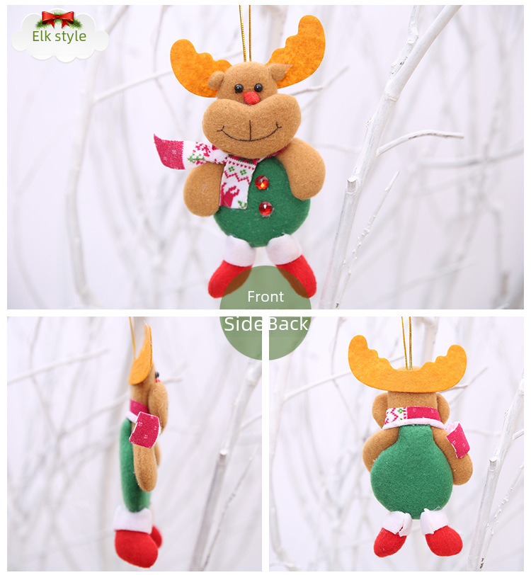 Décorations de Noël Ornements du Père Noël Décorations d'arbre de Noël Nécessités quotidiennes de Noël Pendentif d'arbre de Noël_voghion.com