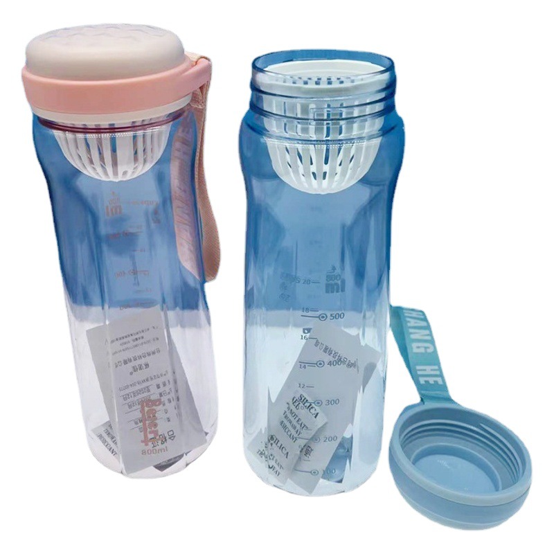 Nuevo espacio taza conveniente manejar deportes al aire libre taza de agua portátil taza de plástico se puede imprimir logotipo al por mayor