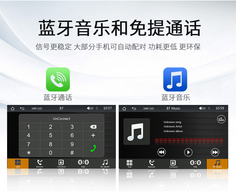 Cross-border portable 9-inch Bluetooth car mp5 audio and video navigation Apple car Wireless carplay Android auto