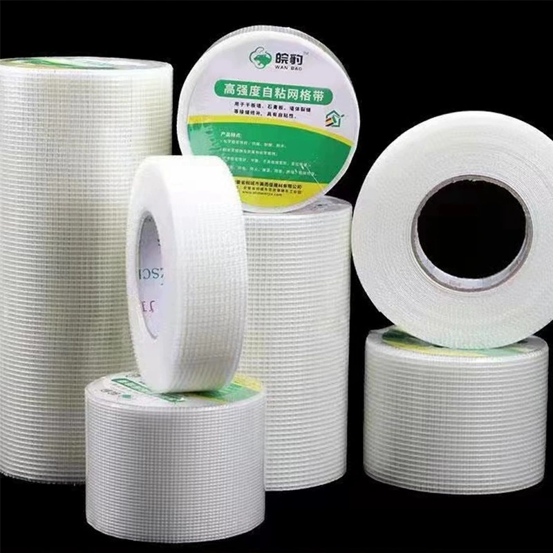 Фабрика зашифрованного стекловолокна обшивки внутренней стены шовный ремень самоклеящийся сетчатый ремень для поддержки оптовой и розничной торговли