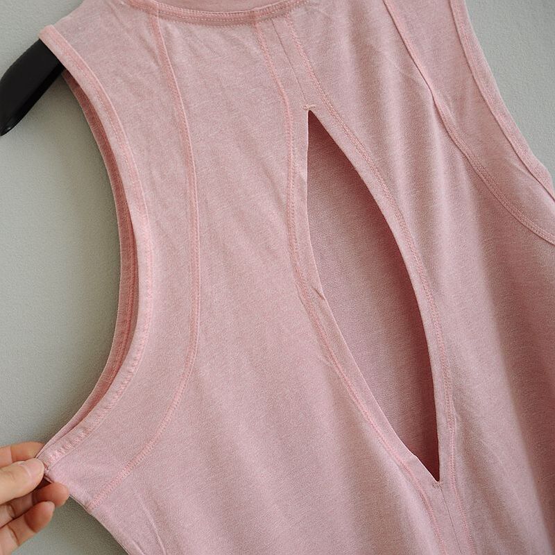 Sports Vest, Summer Beauty Backless Sleeveless Outerwear, Yoga Fitness Wear, Running Top, Cover-Up, Trendy, Quick-Drying, Breathable, Can Be Worn Outside