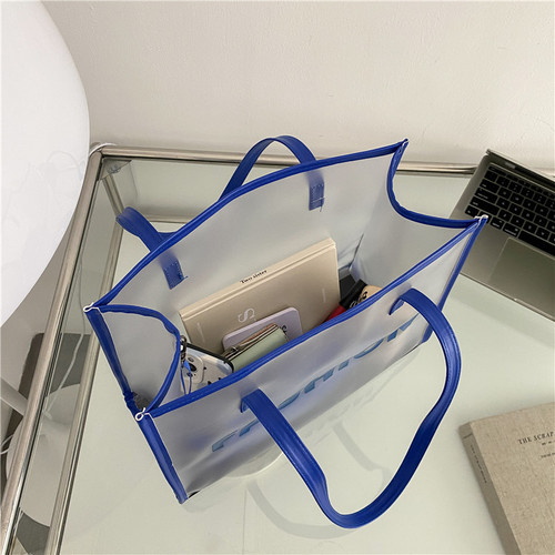 Women's bag fashion large capacity transparent mother-in-law bag women's new trendy summer jelly bag shoulder tote bag handbag