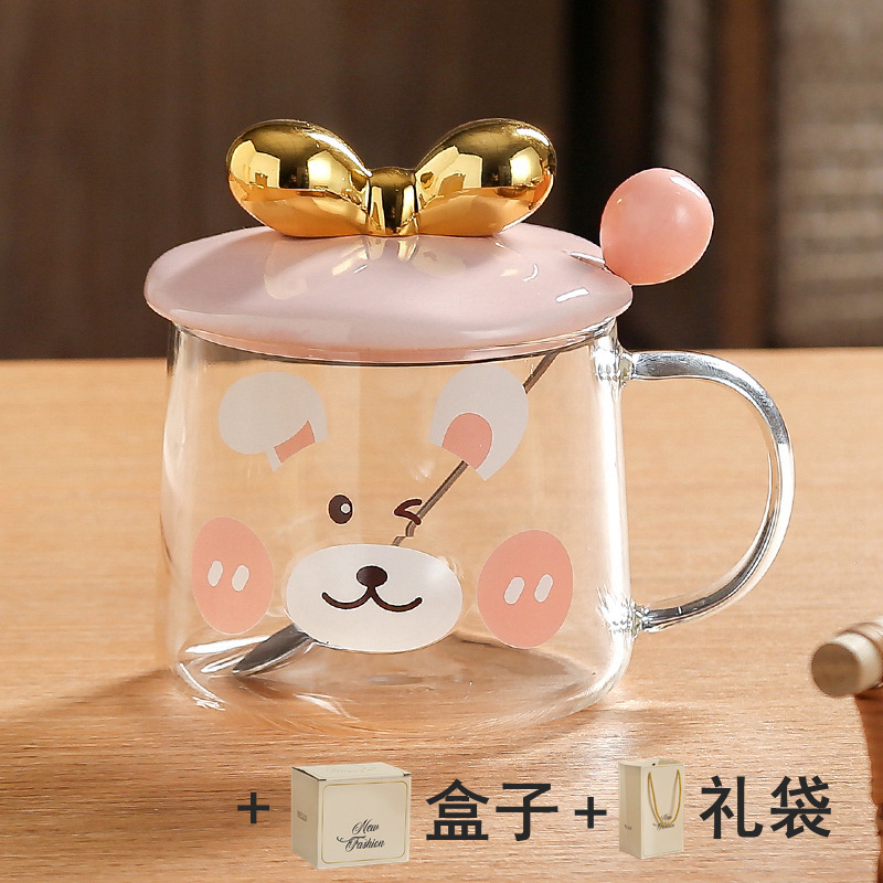 オフィスの漫画のグラスのレリーフの3dかわいいマグカップの牛乳はコップの会社の贈り物を飲みます。|undefined