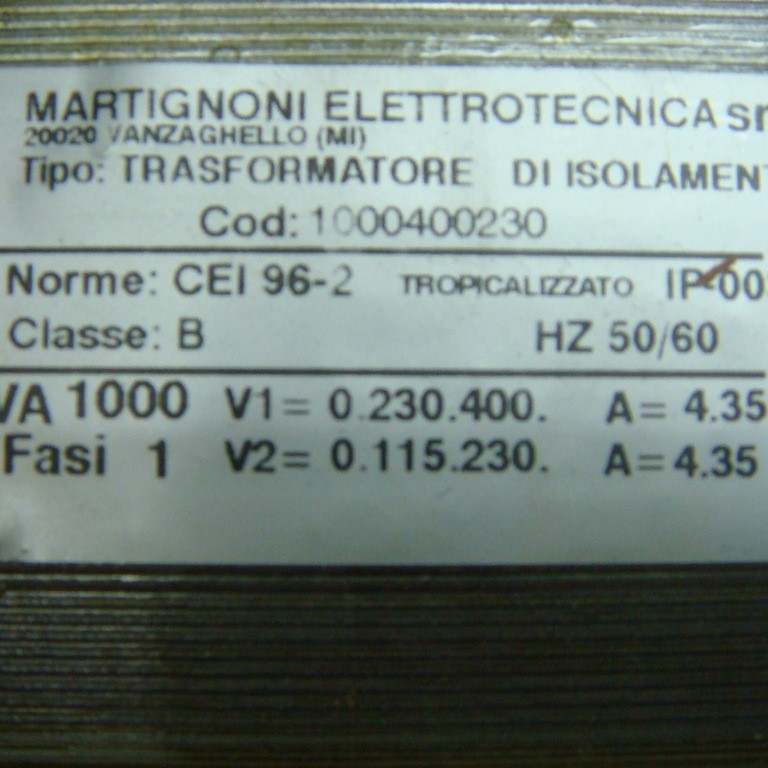 MARTIGNONI   变压器 VA1000