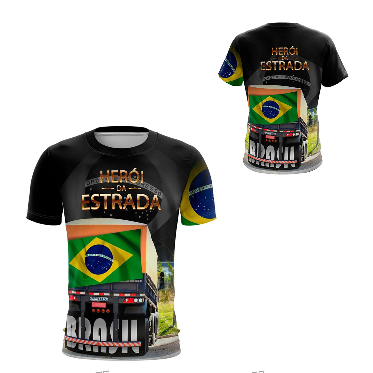 2024 nueva camiseta impresa 3D de la bandera brasileña transfronteriza de los hombres venta caliente transfronteriza estilo brazil flags camiseta