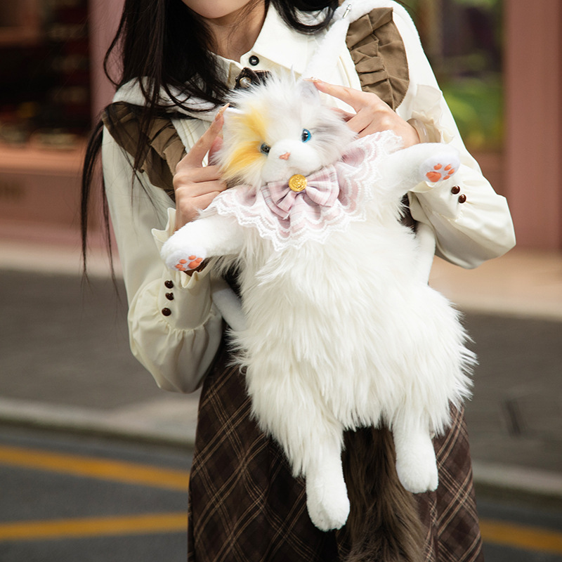 キュートでかわいいシミュレーションラグドールキャットバッグ人形バックパック三毛猫ぬいぐるみバッグショルダーバッグクロスボディバックパック女性用|undefined