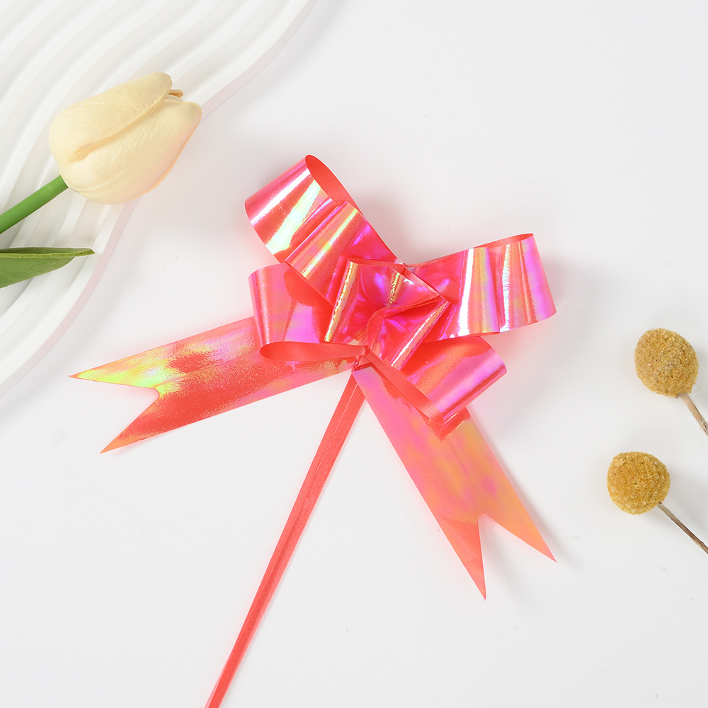 Transfronterizo 30 iris de flores de mano de Navidad decoración de fiesta arco colorido mano de flores de embalaje cinta de colores