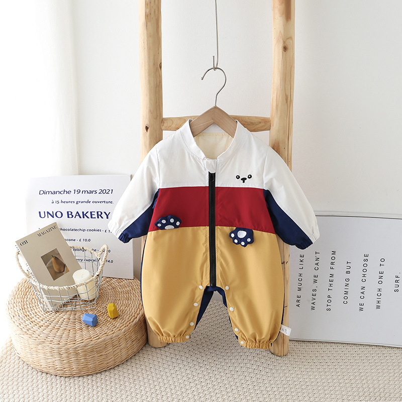 Baby Bodysuit for Spring and Autumn, Cute Long-Sleeve Outing and Crawling Suit for Newborns and Infants, Suitable for 100th Day and Birthday