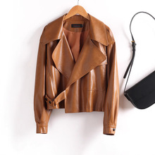 真皮皮衣女海宁短款洋气外套重工2025春秋新款绵羊皮韩版机车外套