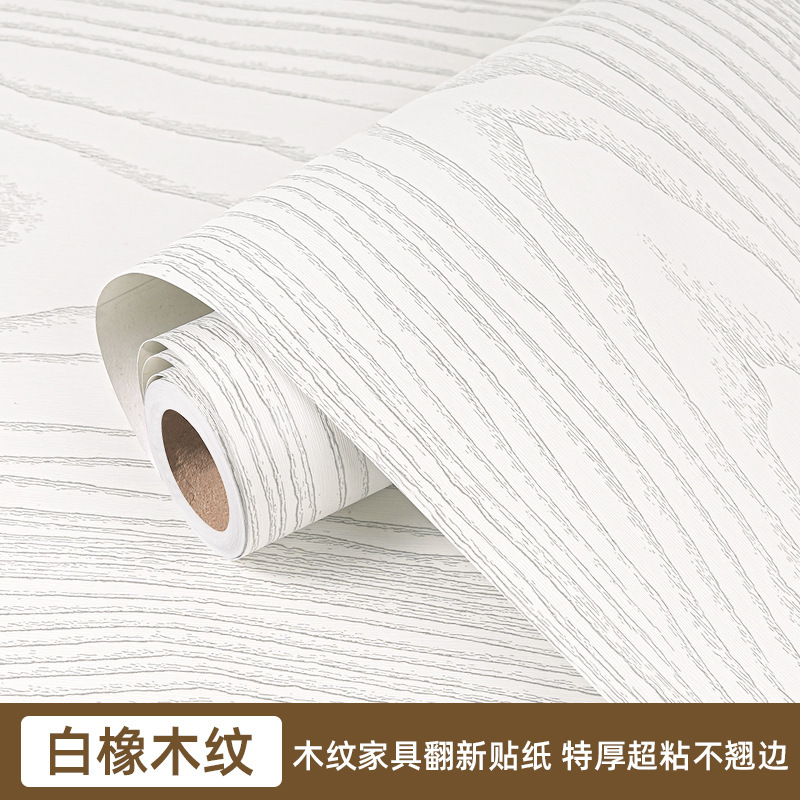 Etiqueta engomada de escritorio de grano de madera extra gruesa, impermeable, a prueba de aceite, anti-escaldado, papel tapiz autoadhesivo, escritorio de oficina, muebles, etiqueta engomada de escritorio renovada