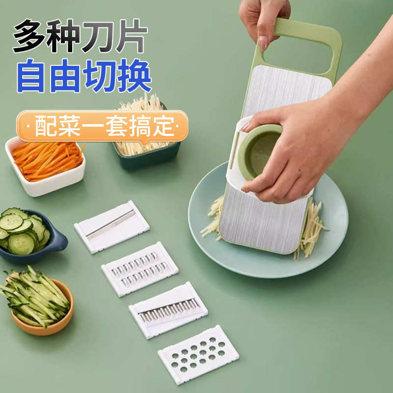 Stainless Steel Grater Potato Shredder Multi-functional Vegetable Cutter Kitchen Tool Garlic Slicer
