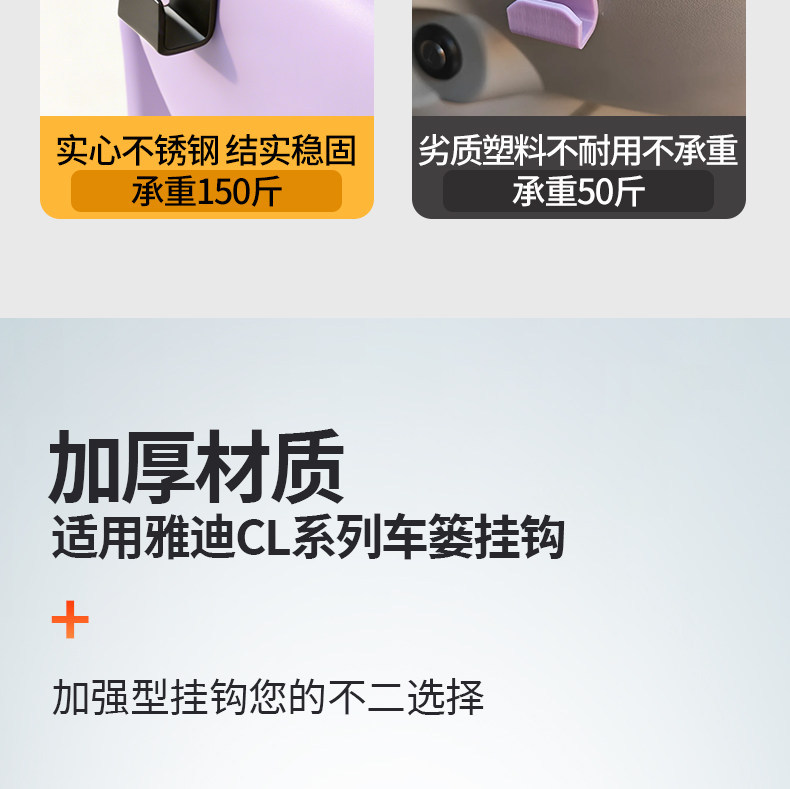 Electric Vehicle Basket Hook Suitable for Yadea Cl Series Stainless Steel Hooks, Tricycle Basket Storage Hook