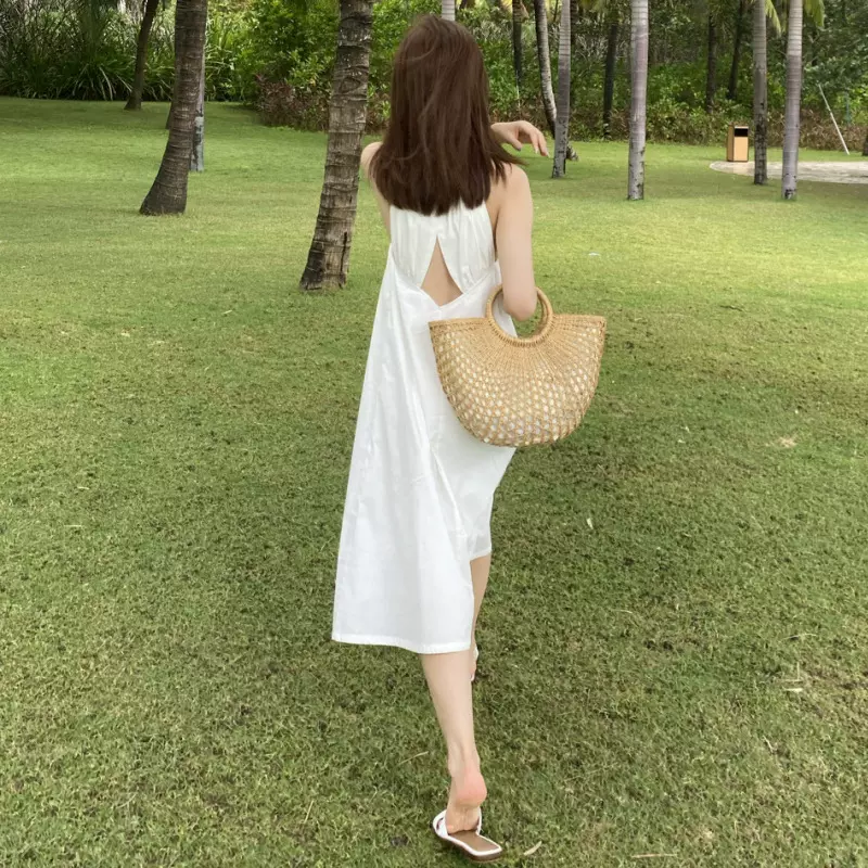 适合海边拍照的衣服新款沙滩裙微胖女孩款沙滩长裙夏季度假连衣裙