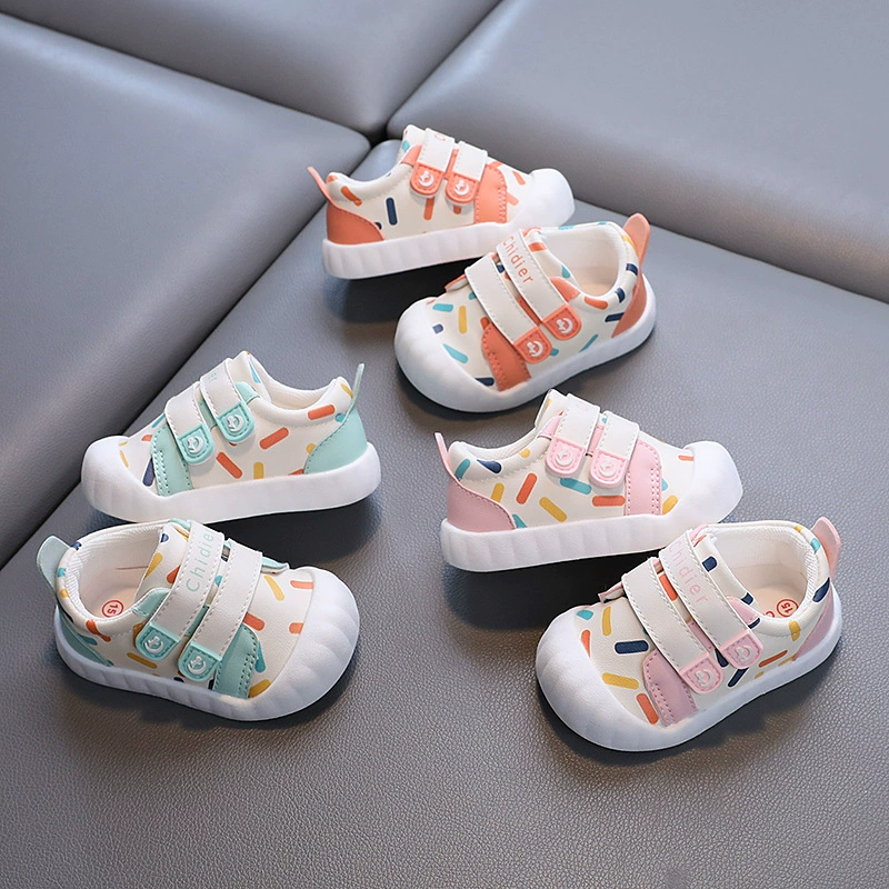 Caidi Ai весной и осенью 1-2 года водонепроницаемая кожаная обувь для малышей