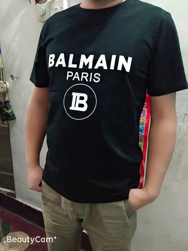 22S Balmain Cotton Short-Sleeved T-Shirt Women's Short-Sleeved T-Shirt 22S Balmain Cotton Short-Sleeved T-Shirt Women's Short-Sleeved T-Shirt