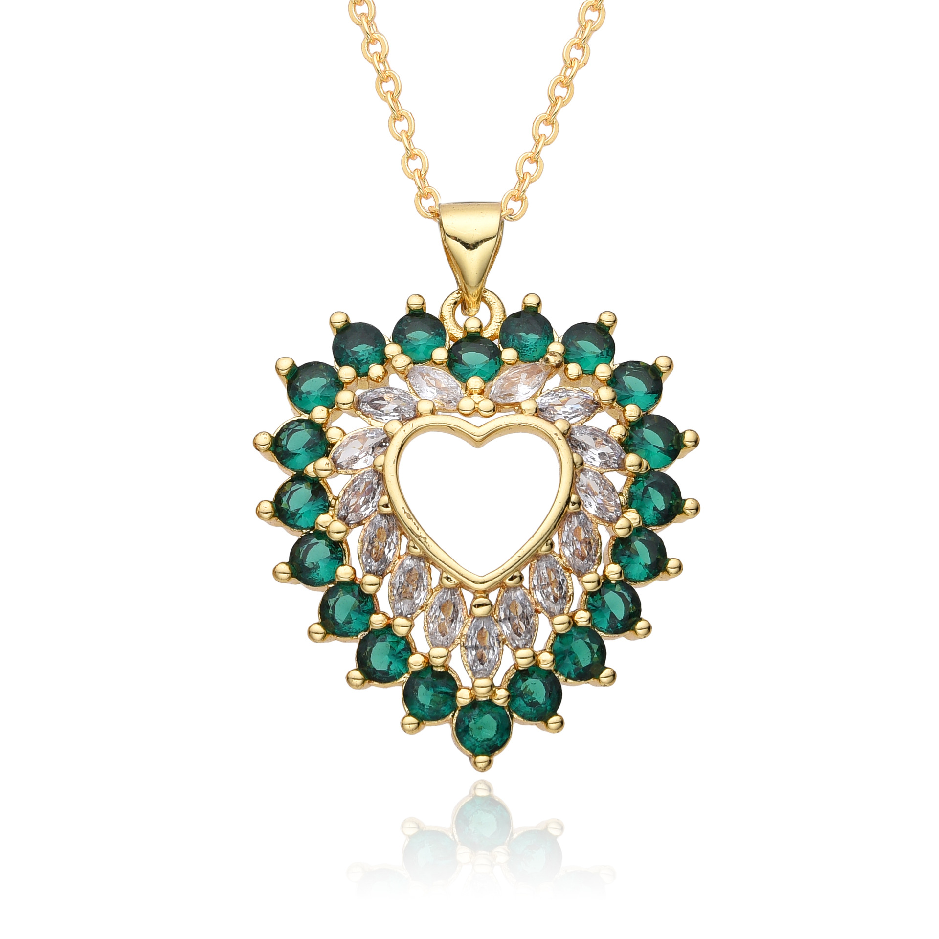 8g Weight Copper Pendant Material Zircon Inlay Material Pendant Necklace Classification Copper Chain Material 1 Piece Quantity Holiday, Daily Occasion Copper Material Heart Shape Pattern Women's Gender Inlay Design Retro, Simple Style, Shiny Style Copper Inlay Heart Shape Zircon Pendant Necklace 5