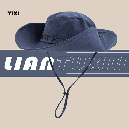 Japanese-style hiking caps for women and men, suitable for summer, autumn, winter, Xinjiang, Tibet, travel, photography, large head circumference, outdoor hiking, western cowboy hat