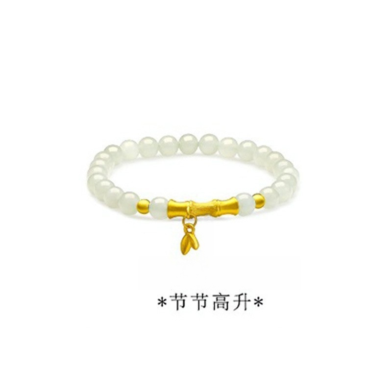 대나무잎[약 0.5g] + 금구슬 2개 + 화전옥구슬