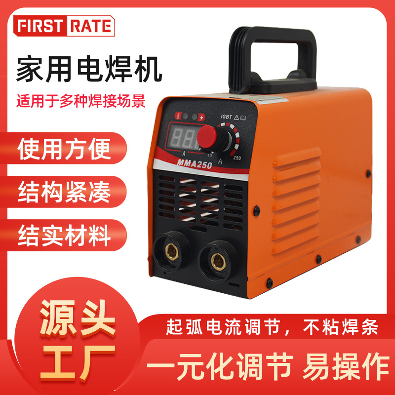 源头工厂跨境110V家用便携式小型两用迷你MMA250逆变直流电焊机